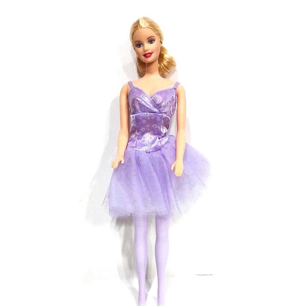 Barbie BALLET STAR DOLL Purple Dress & Legs Blonde 2003